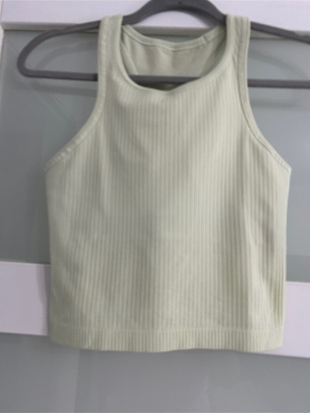 LULULEMON Women's Ribbed Tank Top in Light Mint - size 6